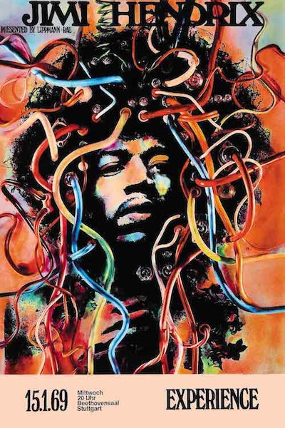 Jimi Hendrix - Stutgart '69 Poster