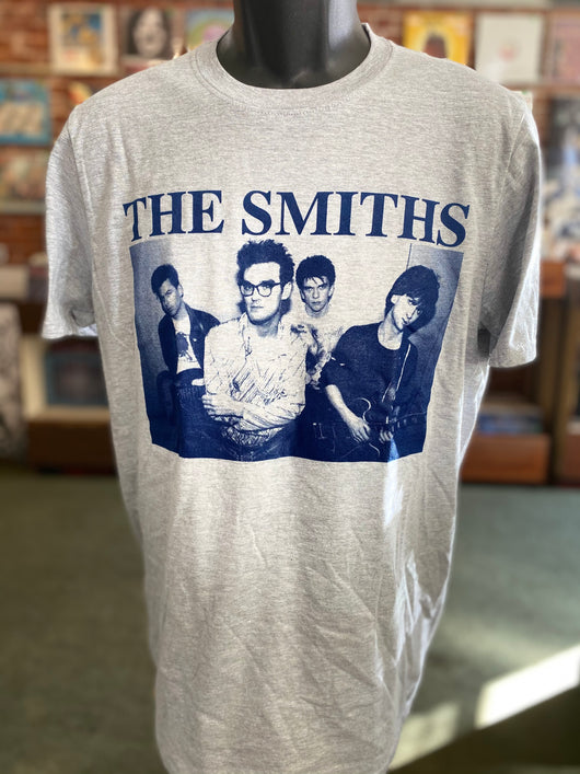 Smiths, The - Band (Blue on Heather Grey) T Shirt