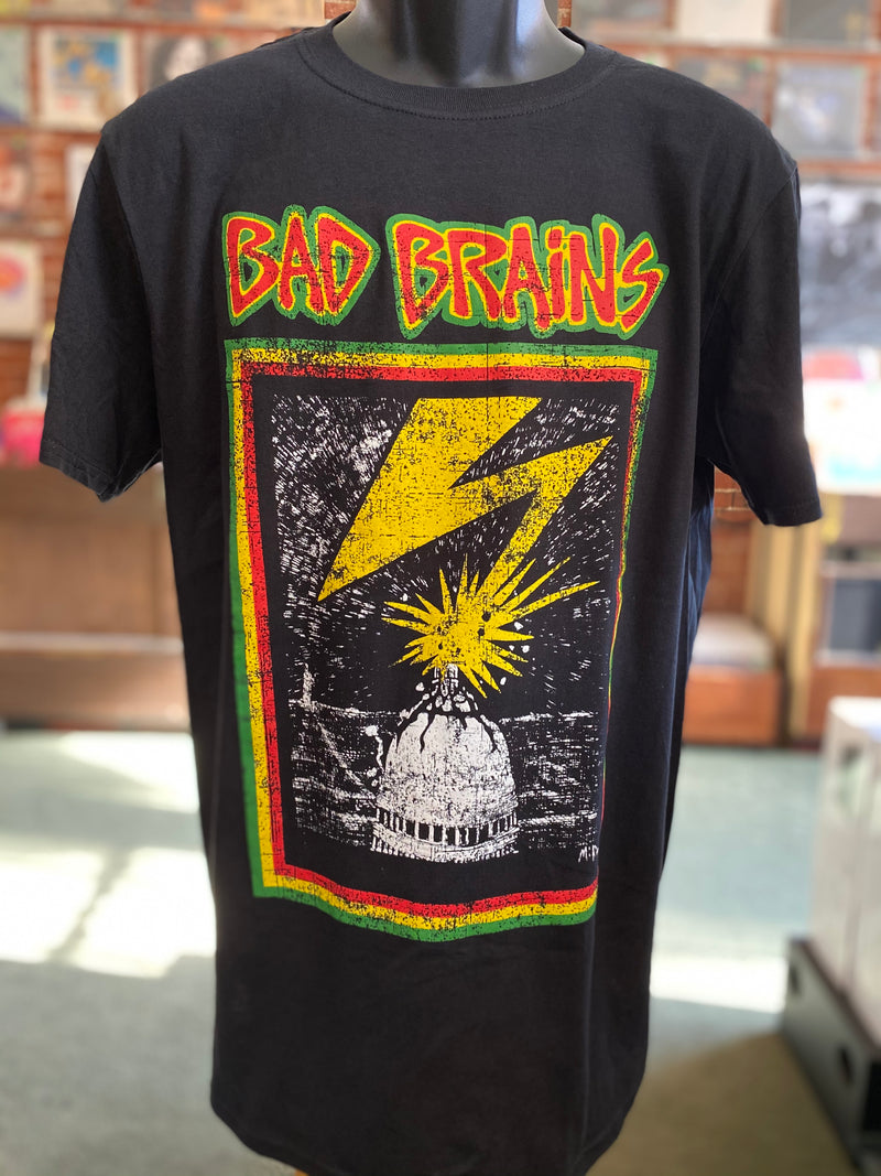 Bad Brains Distressed Vintage Capitol Logo T Shirt Cotton Tshirt